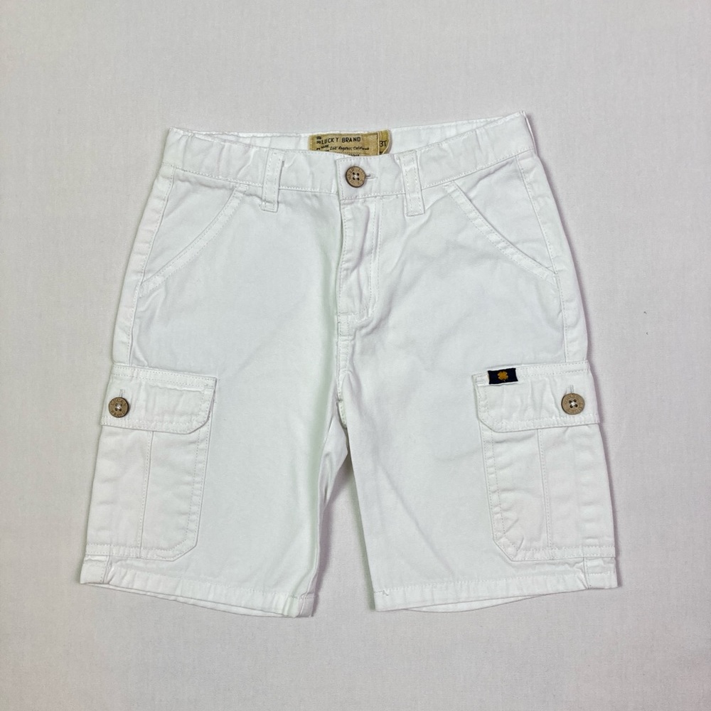Lucky Brand Toddler Boys’ White Cargo Shorts